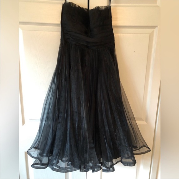 Betsey Johnson Evening Strapless Pleated Dress w/Cummerbund Size 8 Like New! - Picture 6 of 11